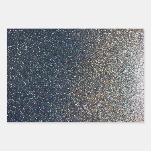 フォトプレイスマットフェイクシルバーグリッター3パック ラッピングペーパーシート (正面2)