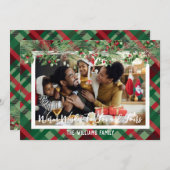 フォトプレイドパーソナライズされたクリスマスカードホリデー 招待状 (正面/裏面)