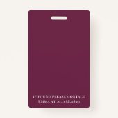 フォトプレスパスブルゴーニュIDバッジ バッジ (裏面)