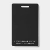 フォトプレスパス白黒IDバッジ バッジ (裏面)