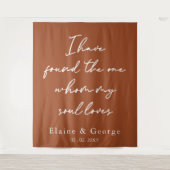 フォトプロップ結婚の背景を見つける タペストリー (正面)