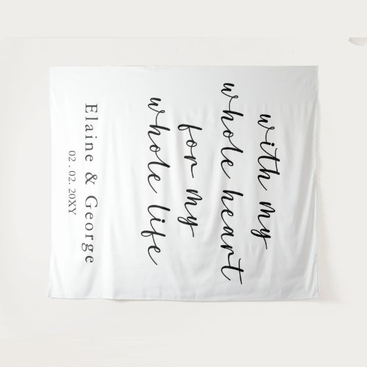 フォトプロップ結婚全体の背景を使用 タペストリー (正面(横))