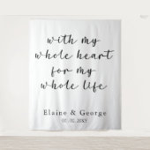 フォトプロップ結婚全体の背景を使用 タペストリー (正面)