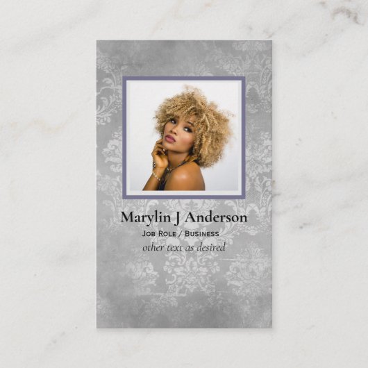 フォトプロファイルカードガーリー – トレンモダンディング 名刺 (正面)