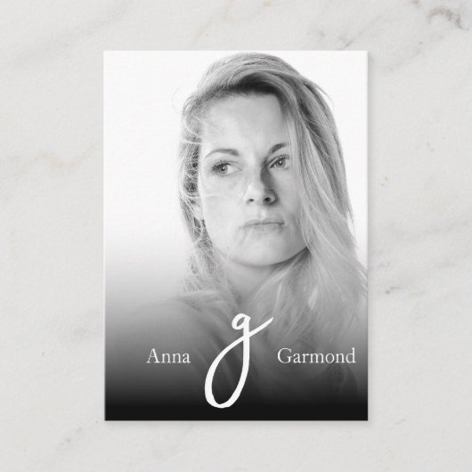 *~*フォトプロフェッショナルシンプルAP31 QR ミニマル 名刺 (正面)