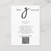 *~*フォトプロフェッショナルシンプルAP31 QR ミニマル 名刺 (裏面)