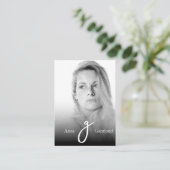 *~*フォトプロフェッショナルシンプルAP31 QR ミニマル 名刺 (スタンド正面)