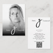 *~*フォトプロフェッショナルシンプルAP31 QR ミニマル 名刺 (正面/裏面)
