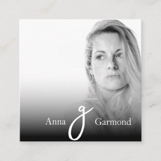 *~*フォトプロフェッショナルAP31 QRシンプルミニマル スクエア名刺 (正面)