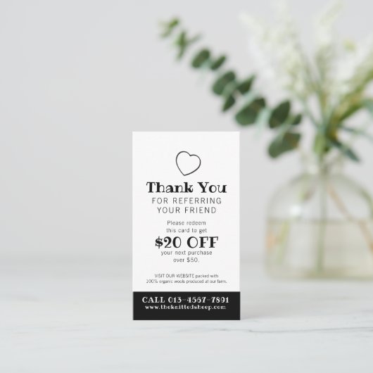 フォトプロモのモノラルリピートを紹介してありがとう 名刺 (スタンド正面)