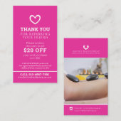 フォトプロモピンクのリピートをご紹介いただきありがとうございます 名刺 (正面/裏面)