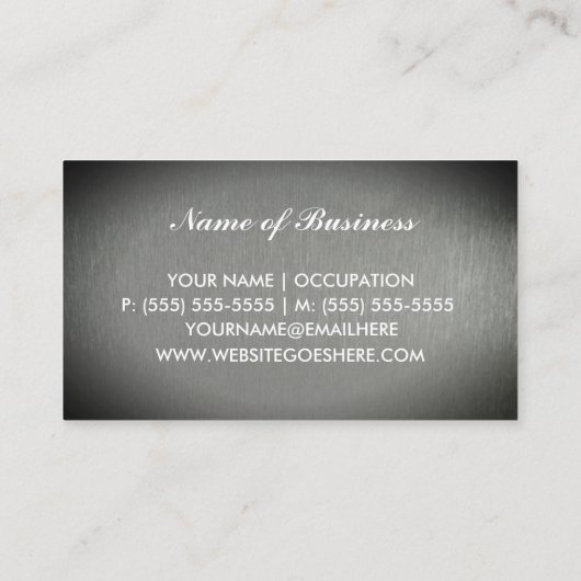 フォトヘアスタイリストまたは職業のモダン追加 名刺 (裏面)