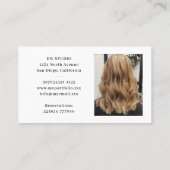 フォトヘアドライザービジネスカード 名刺 (裏面)