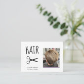 フォトヘアドライザービジネスカード 名刺 (スタンド正面)