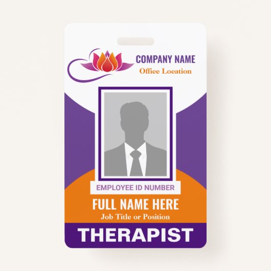 フォトヘルスの感情的なサポート任意の色テンプレート バッジ (正面)