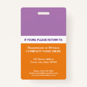 フォトヘルスの感情的なサポート任意の色テンプレート バッジ (裏面)