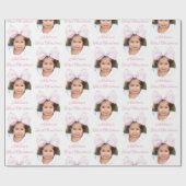 フォトベビーガール初めてのクリスマス ラッピングペーパー (フラット)