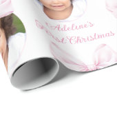 フォトベビーガール初めてのクリスマス ラッピングペーパー (ロールコーナー)