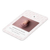 フォトベビーガール名誕生のお知らせ マグネット (左側)