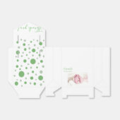 フォトベビーシャワーパーティーグリーンサークル フェイバーボックス (折り畳みなし)