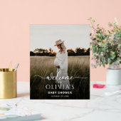 フォトベビーシャワー歓迎サインテンプレートモダン、 アクリルサイン (ウェディング)