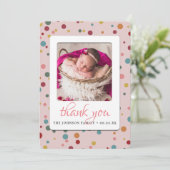 フォトベビーシャワー誕生のお知らせ サンキューカード (スタンド正面)
