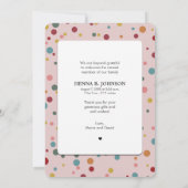 フォトベビーシャワー誕生のお知らせ サンキューカード (裏面)