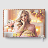 フォトベビーシャワー非常にベリー甘いイチゴかわいい ゲストブック (裏面)