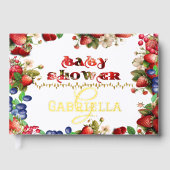 フォトベビーシャワー非常にベリー甘いイチゴかわいい ゲストブック (正面)