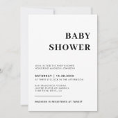 フォトベビーシンプルシャワー付き男女兼用の 招待状 (正面)