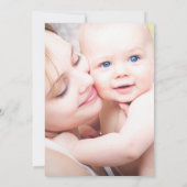 フォトベビーパーソナライズされたシャワー招待状 招待状 (裏面)