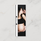 フォトベビーミニマルシャワーのレジストリの挿入 スキニー名刺 (正面)