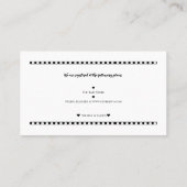 フォトベビーミニマルシャワーのレジストリの挿入 名刺 (裏面)