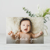 フォトベビーモダンシャワーありがとう誕生 案内状 (スタンド正面)