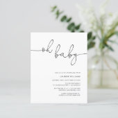 フォトベビーモダンシャワー招待状 (スタンド正面)