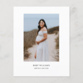 フォトベビーモダンシャワー招待状 (裏面)