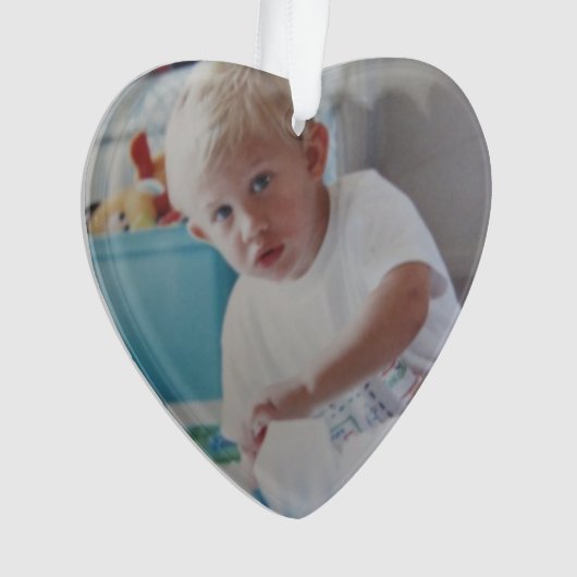 フォトベビー初めてのクリスマスセラミックオーナメント オーナメント (正面)