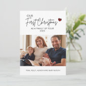 フォトベビー初めてのクリスマス誕生発表 シーズンカード (スタンド正面)