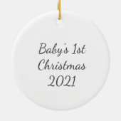 フォトベビー初めてのクリスマス セラミックオーナメント (裏面)