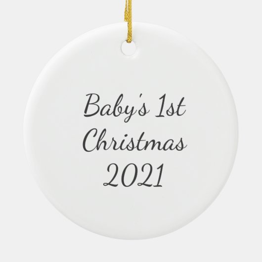フォトベビー初めてのクリスマス セラミックオーナメント (裏面)