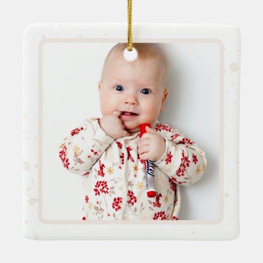 フォトベビー初めてのクリスマスEdelweiss セラミックオーナメント (裏面)