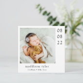 フォトベビー到着付き サンキューカード (スタンド正面)