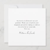 フォトベビー到着付き サンキューカード (裏面)