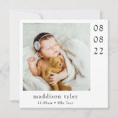 フォトベビー到着付き サンキューカード (正面)