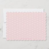 フォトベビー告知イニシャルオーバーレイ赤面ピンク 案内状 (裏面)