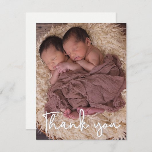 フォトベビー発表ツインベビー (正面/裏面)