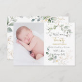 フォトベビー誕生統計情報のお知らせ サンキューカード (正面/裏面)