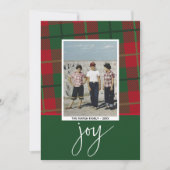 フォトベリモダンー喜びクリスマス赤い緑のプライド シーズンカード (正面)