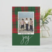 フォトベリモダンー喜びクリスマス赤い緑のプライド シーズンカード (スタンド正面)