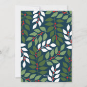 フォトベリモダンーeucalyptus枝クリスマス シーズンカード (裏面)